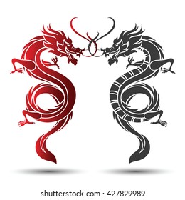 Illustration of Traditional chinese Dragon ,vector illustration