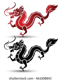 Illustration of Traditional chinese Dragon ,vector illustration