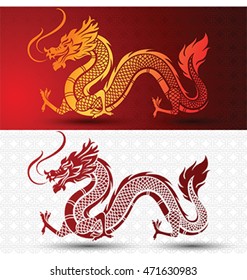 Illustration of Traditional chinese Dragon ,vector illustration