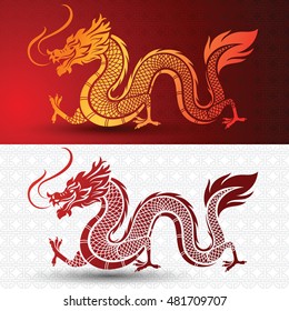 Illustration of Traditional chinese Dragon ,vector illustration