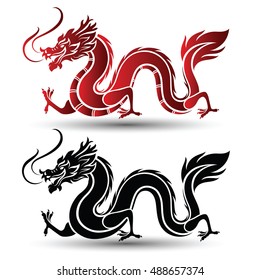 Illustration of Traditional chinese Dragon ,vector illustration