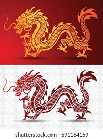 Illustration of Traditional chinese Dragon ,vector illustration