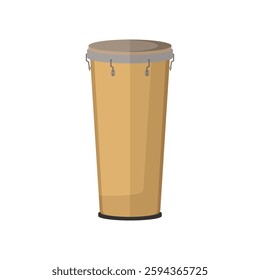 Illustration of a traditional conga drum used in Brazilian music.