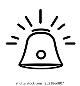 An illustration of a traditional emergency siren with radiating lines.
