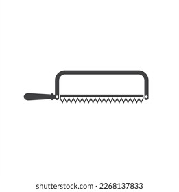 illustration of traditional hand saw, vector art.