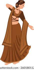 Illustration of Traditional Indian Dancer