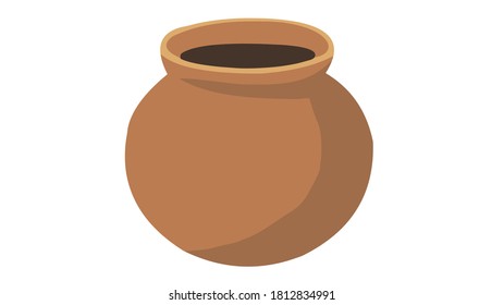 Illustration of traditional indian pot