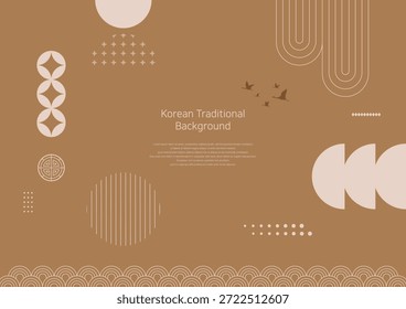 Ilustração de um fundo padrão coreano tradicional.