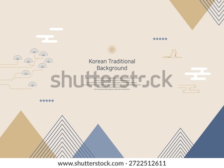 Illustration of a traditional Korean pattern background.