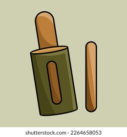 Illustration of the traditional musical instrument patrol from Indonesia