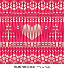illustration of traditional ornamental seamless pattern christmas and new year knitted sweater