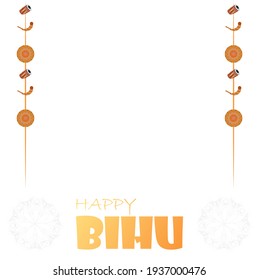Illustration of traditional religious holiday festival of Assamese New Year Bihu of Assam India