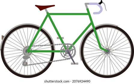 Illustration of a traditionally shaped bicycle