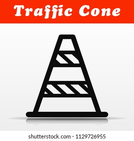 Illustration of traffic cone vector icon design