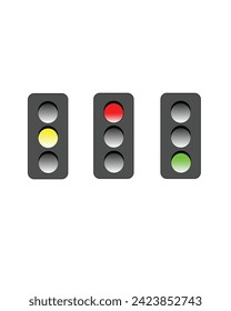 illustration of a traffic light with different colors