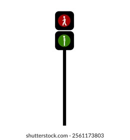 An illustration of a traffic light showing when to go and stop