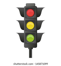 illustration of traffic light, vector