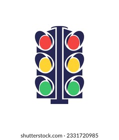 illustration of traffic light. vector