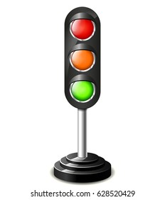 Illustration of traffic lights concept