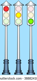 Illustration of the traffic lights set