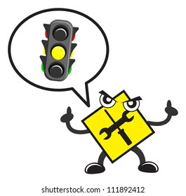 illustration of traffic sign
