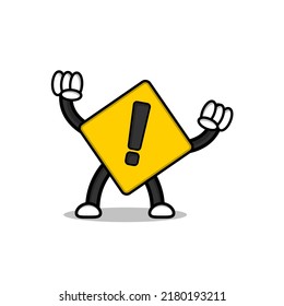 Illustration of traffic sign cartoon character.