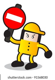 illustration of traffic sign character