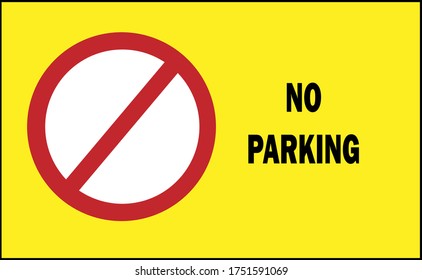 Illustration des Verkehrszeichens zur Darstellung von "NO PARKING"