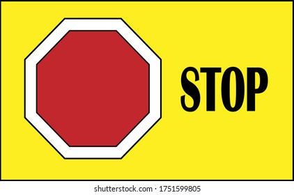 Illustration of traffic sign to represent 'STOP'
