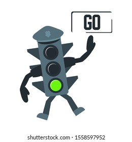 illustration of traffic signs in cartoon-style traffic