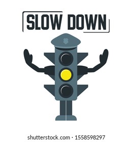 illustration of traffic signs in cartoon-style traffic