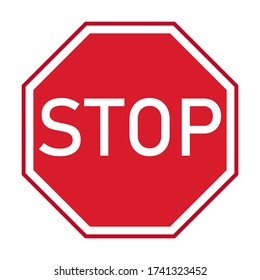 illustration of traffic signs, stop signs in a flat style.signs.