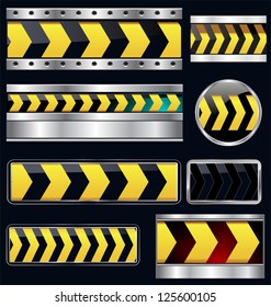 Illustration traffic tape, under construction, set, vector illustration