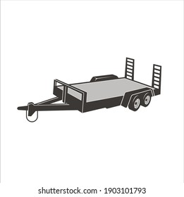 illustration of trailers, for trailer industrie or trailer rent. svg
