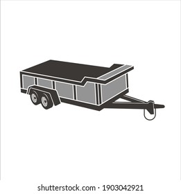 illustration of trailers to transport goods.