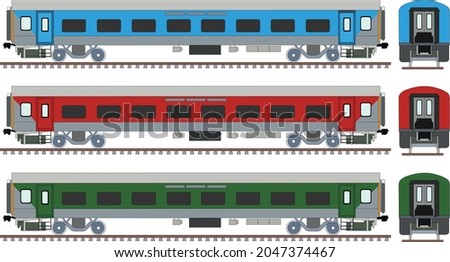 Illustration of Train coach vector art