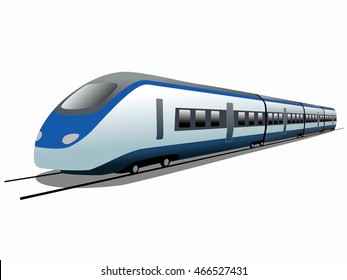 illustration of train. color drawing, white background