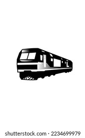 ilustración de un tren, dibujo de un tren blanco y negro 