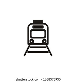 Illustration train icon logo vector for transportation sign