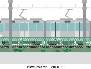 Illustration of a train running