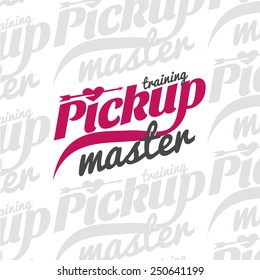 illustration Training pickup master, vector template for design t-shirts, graphic