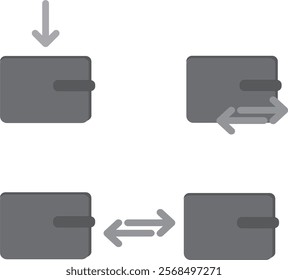 illustration of transaction icon between wallets