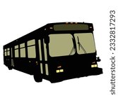 An illustration of a transit bus