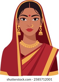 The illustration transitions from a detailed depiction of traditional attire to a simplified, stylized representation.