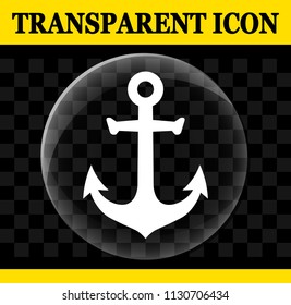 Illustration of transparent anchor vector circle icon
