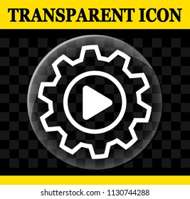 Illustration of transparent automation vector circle icon