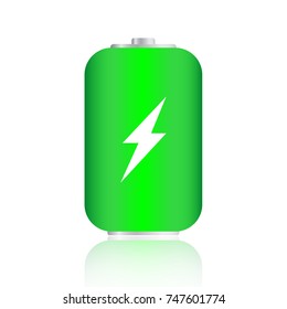 Illustration transparent charged batteries. Vector element for your creativity
