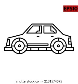 Illustration of transportation line icon