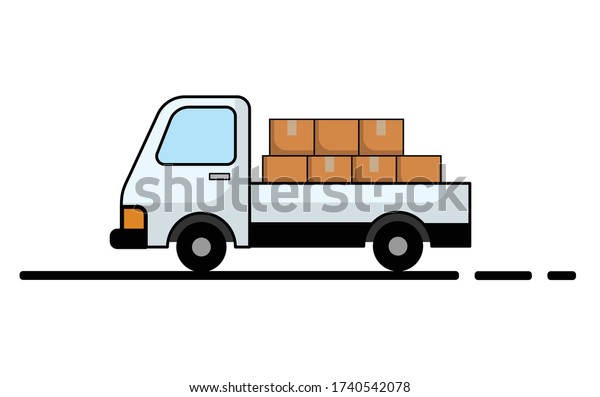 Illustration\
of transportation trucks. Vector.\
Graphic.