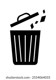 illustration of trash bin icon